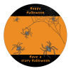Spider Circle Halloween Coasters 3.5x3.5